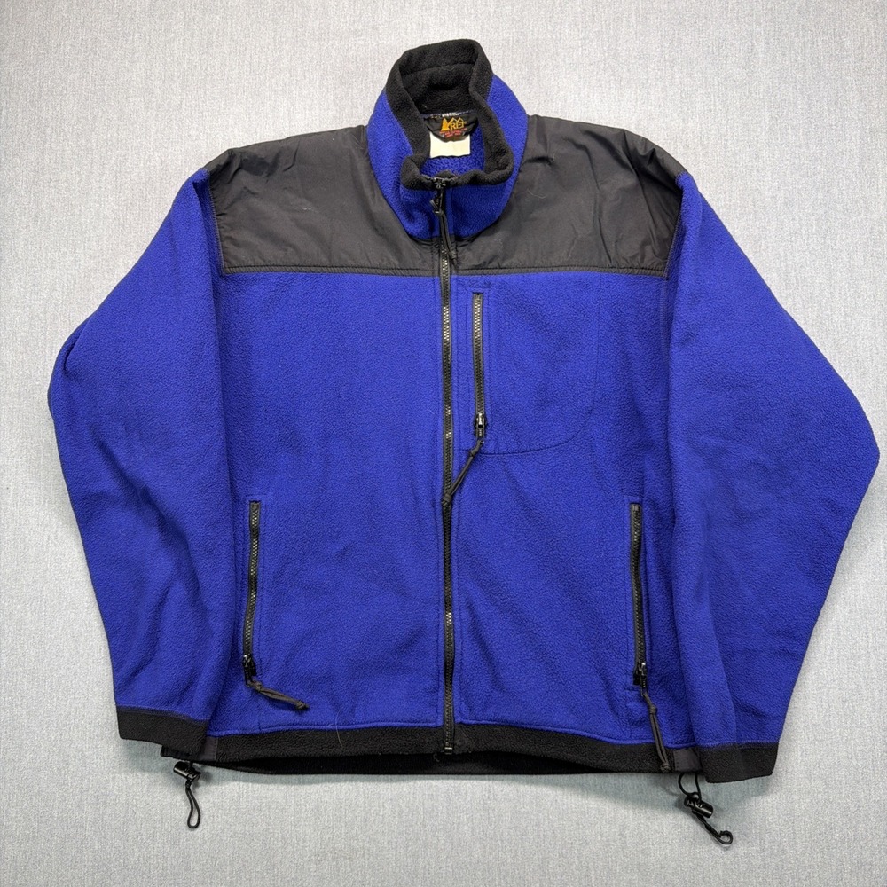 Vintage REI Men's Fleece Jacket Full Zip Blue Size Small